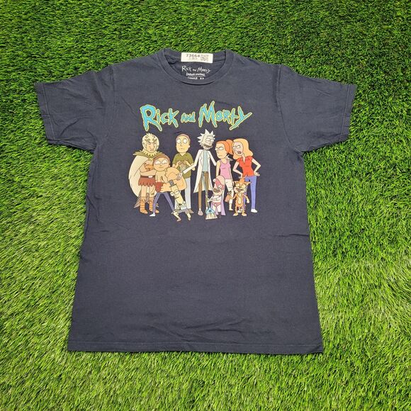 Rick-and-Morty Shirt S/M 18x26 Blue - Picture 1 of 11